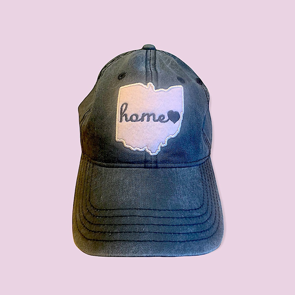 •Pink and Gray Ohio “Home” Hat•